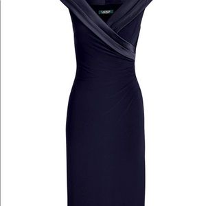 Navy Blue Ralph Lauren Dress, Size 18. Like new, worn once to my Son’s wedding.